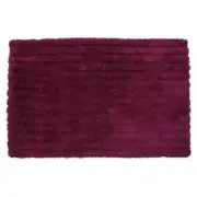 Burgundy With Lines Bathmat
