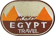 Egypt travel patch, Travel Egypt patch, Pyramid patch, Embroidered Iron on Sew on Patch Badge for Clothes etc.8x5.5cm