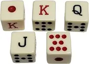 Cyber-Deals Spanish Poker Dice (Ivory)