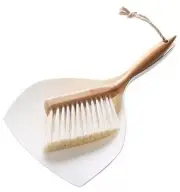 Small Broom and Dustpan Set, Dustpan and Brush Set, Bamboo Handle Mini Brush