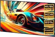 Winways 120" UST Throw 4/8K HDR ALR Screen Fixed Frame Fresnel Screen, Bright Day Light Using, Ceiling Light Rejecting Projection Screen for Home Theater
