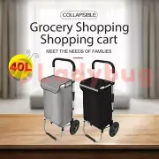 Shopping Trolley Cart Foldable Market Grocery Lightweight Handcart