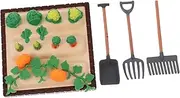Mini Farm Tool Model Set for Mini Landscape Vegetable Field Outdoor Garden Dec