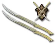 TWIN Lord of the rings Legolas Elf Fighting Knife Swords With Plaque
