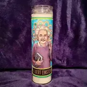 Albert Einstein Secular Saint Candle - Unemployed Philosopher Guild
