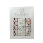 Swaddle Designs Set of 3 Light Swaddling Baby Blankets Pink Modern Free Shipping