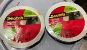 Scotch Indoor Double Sided Mounted Tape - 3/4in x 350in - 2PACK - 10lb Limit