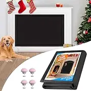 Magnetic Fireplace Cover, Fireplace Blocker Blanket Stops Heat Loss, Adjustable Fireplace Draft Stopper with 12 Magnets for Indoor Iron Frame Black 39" W x 36" H