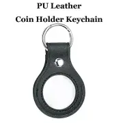 Versatile PU Leather Coin Holder Keychain Fits Coins & Tokens up to 38mm (1.5in）