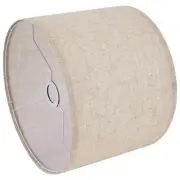 Beige Lamp Shade, Large Drum Lampshade 13''Top X 13'' Bottom X 10'' High, Lam...