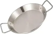 KICHOUSE 1Pc Stainless Steel Low Edge Frying Pan Non Stick Binaural Saucepan for Camping Barbecue and Home Cooking Lightweight Easy to Clean for Even Heat Distribution
