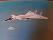 Aircraft drawing with UFO artist Jerome Cadd " Valkyrie and Admirer
