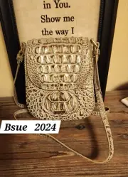 Brahmin Everlee Crossbody Smoke With Gold Frosted Accents...NWT $225 RETAIL