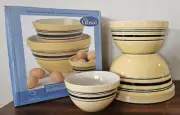 VTG Gibson Nesting Mixing Bowls Ceramic Cottage Gourmet Serving Set. 2003. New!