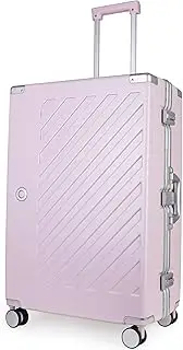 [JLY] 100% Polycarbonate Zipperless Luggage, Double TSA Locks Hardshell Suitcase with 4 Spinner Wheels, Aluminium Handle, Cabin Carry On, Flight Checked Travel Case, Lavender Purple, L (75cm 86L