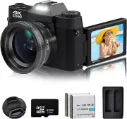 Digital Cameras 4K 16X 48MP 180° Flip Screen WiFi Vlogging Camera for YouTube