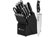 15-Piece Knife Set Kitchen Knife Set with Solid Wood Knife Base Storage Kitchen Combination Complete Set