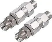 sourcing map 1/4 Inch Sprayer Joint, 360 Degrees Rotate Stainless Steel Swivel Joint for Airless Sprayers Paint Spray Gun Hose,2 PCS