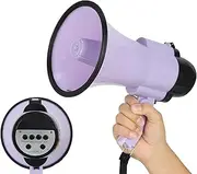 B S 20W Portable Megaphone Bullhorn Speaker with Bottle Opener & Alarm Siren Projection Range Up to 600 Square Yards for Recording, Outdoor Events and Crowd Management