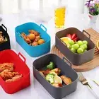 Air Fryer Silicone Liners Rectangle Airfryer Baking Tray for Home Baking