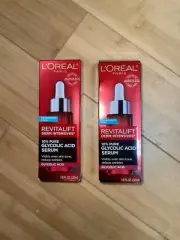 2pk L'Oréal Paris Revitalift 10% Glycolic Acid Serum MSRP $70+