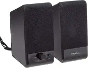 Amazon Basics Computer Speakers for Desktop / Laptop PC USB-Powered Black 2.1 W