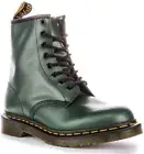 Dr Martens 1460 Smoth Core Lace Up 8 Eyelet Womens Boot In Green UK 3 - 9