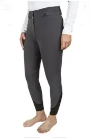 EQUINE COUTURE CHARLOTTE SILICONE FULL SEAT BREECH 26 Charcoal Grey