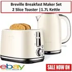 Breville Breakfast Pack 2 Slice Bread Toaster| 1.7L Kettle Hot Water Jug Boiler