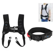 2in1 Bundle Waistband Strap + Double Shoulder Strap w/ Hook for SLR/DSLR Cameras