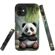 For iPhone 12 mini Tough Protective Cover, Happy Panda