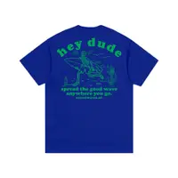 在飛比找蝦皮購物優惠-Streetwaves 男式 T 恤 Hey Dude 藍色