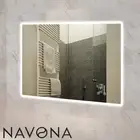 LED Bathroom Mirror - 1500mm Curved Rectangle with Rim - Defogger, Touch Sensor
