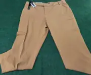 NEW - NICOLE MILLER - Extra Stretch Caramel Ankle Dress Pants - Women’s Size 16