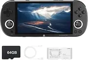 Ampown Trimui Smart Pro Handheld Game Console 4.96-Inches Display, Linux System, Built-in 64G TF Card Black