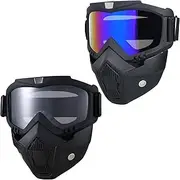 Paintball Mask Anti Fog,Tactical Full Face Mask Ski Mask Goggles Detachable Adjustable,Motorcycle Riding Face Protection Colorful ﻿