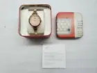 FOSSIL GEORGIA ROSE GOLD DIAL WHITE LEATHER & ST. STEEL LADIES WATCH ES3261 NEW