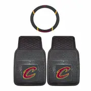 Basketball 3 Pc. NBA Cleveland Cavaliers Floor Mats & Steering Wheel Cover Combo