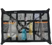 Car Roof Storage Mesh Bag - Ceiling Net Long Trip Organizer, Adjustable Double Layer Organizer with Zip | Expandable Vehicle Roof Net Holder, Car Mesh for Reinforced Luggage Luggage