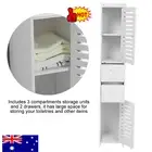 Bathroom Toilet Cabinet Storage Cupboard Holder Shelf Stand Rack Organizer 118cm