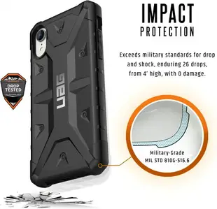 【日本代購】URBAN ARMOR GEAR iPhone XR(6.1英寸)對應殼Pathfinder 黑色UAG-IPH18S-BK