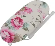 Mini Portable Foldable Tabletop Ironing Board Heat Resistant Clothes Accessories for Home Travel Dorms Apartments (Peony Flower)
