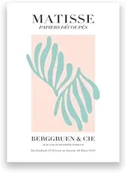 Pink Matisse Poster Abstract Canvas Painting Pastel Colors Wall Art Matisse Photo Matisse Print for Living Room Home Matisse Decoration 40x60cm Unframed
