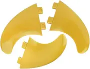 Surfboard Thruster Fins Set, Fiberglass Reinforced G5 Surf Fin, 3 Fins Set with FCS Style Fin, for Surf Boards, Surfing Longboard, Shortboard, Green, Yellow