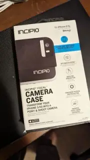 Incipio Focal Camera Case For Apple iPhone 5/5S - Black Matte and Rigid Plastic