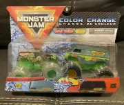 Monster Jam Color Change Set GRAVE DIGGER & SCOOBY DOO MYSTERY MACHINE 1:64 NEW