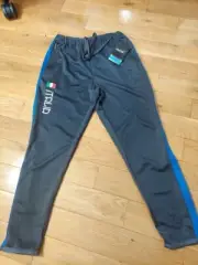 Mitre Italia Boy's Medium 10/12 Track Pants Sweat Pants Grey Blue Stripe New