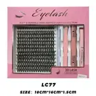 DIY Lash Extension Kit Bond and Seal Makeup Tools with Tweezers Clusters Waterpr