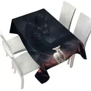 Scary Art the Lamb and the Dragon Tablecloth
