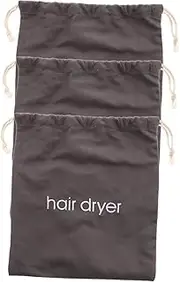 Healvian 3pcs Canvas Hair Dryer Bag Hair Dryer Storage Curling Tool Travel Bag Hair Dryer Travel Pouch Makeup Travel Bag Safe Storage for Hair Dryer Hair Tool Pouch Cloth